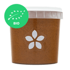 ALMOND • with skin. creamy paste of roasted kernels. no additives. organic.