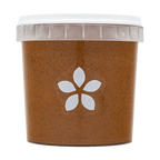 ALMOND • with skin. creamy paste of roasted kernels. no additives.