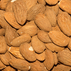 Close-up of a pile of almonds