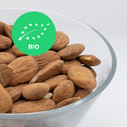 ALMONDS • with skin. raw. no additives. organic.