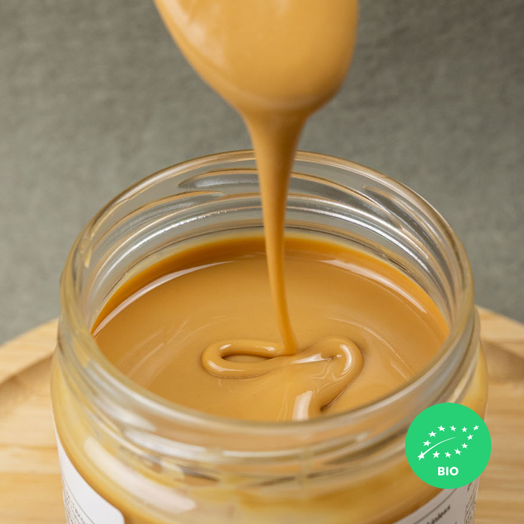 AMÊNDOA • sem pele. pasta cremosa de miolo torrado. sem aditivos. BIO. 