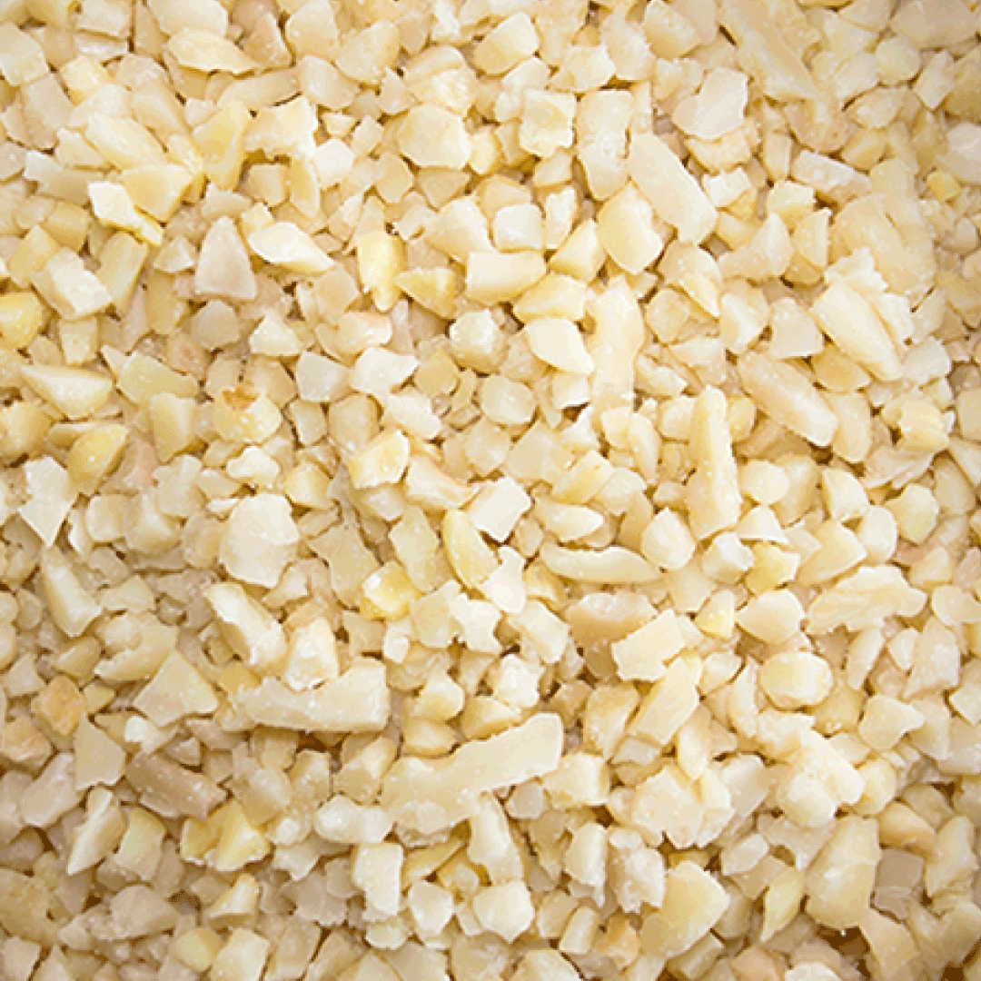 Close-up of chopped almonds