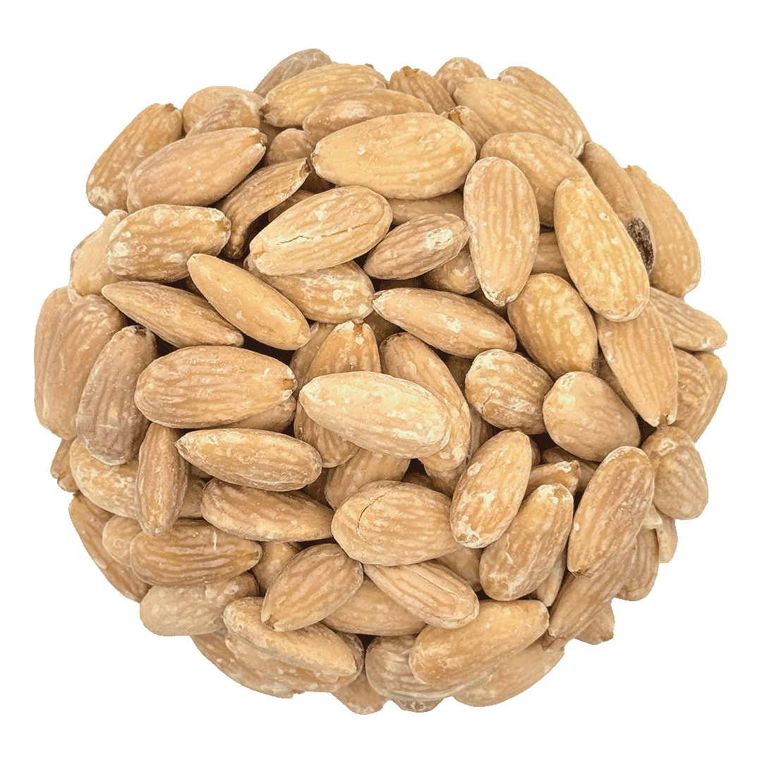ALMONDS • skinless. roasted. no additives.