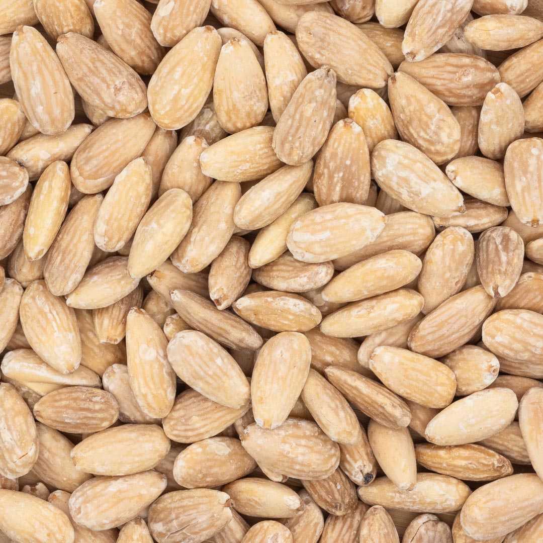 ALMONDS • skinless. roasted. no additives.