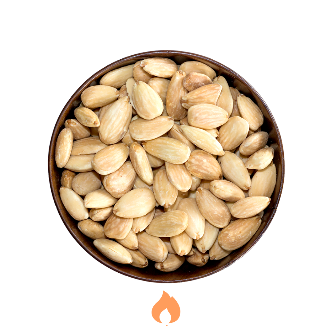 Bowl of roasted almonds 