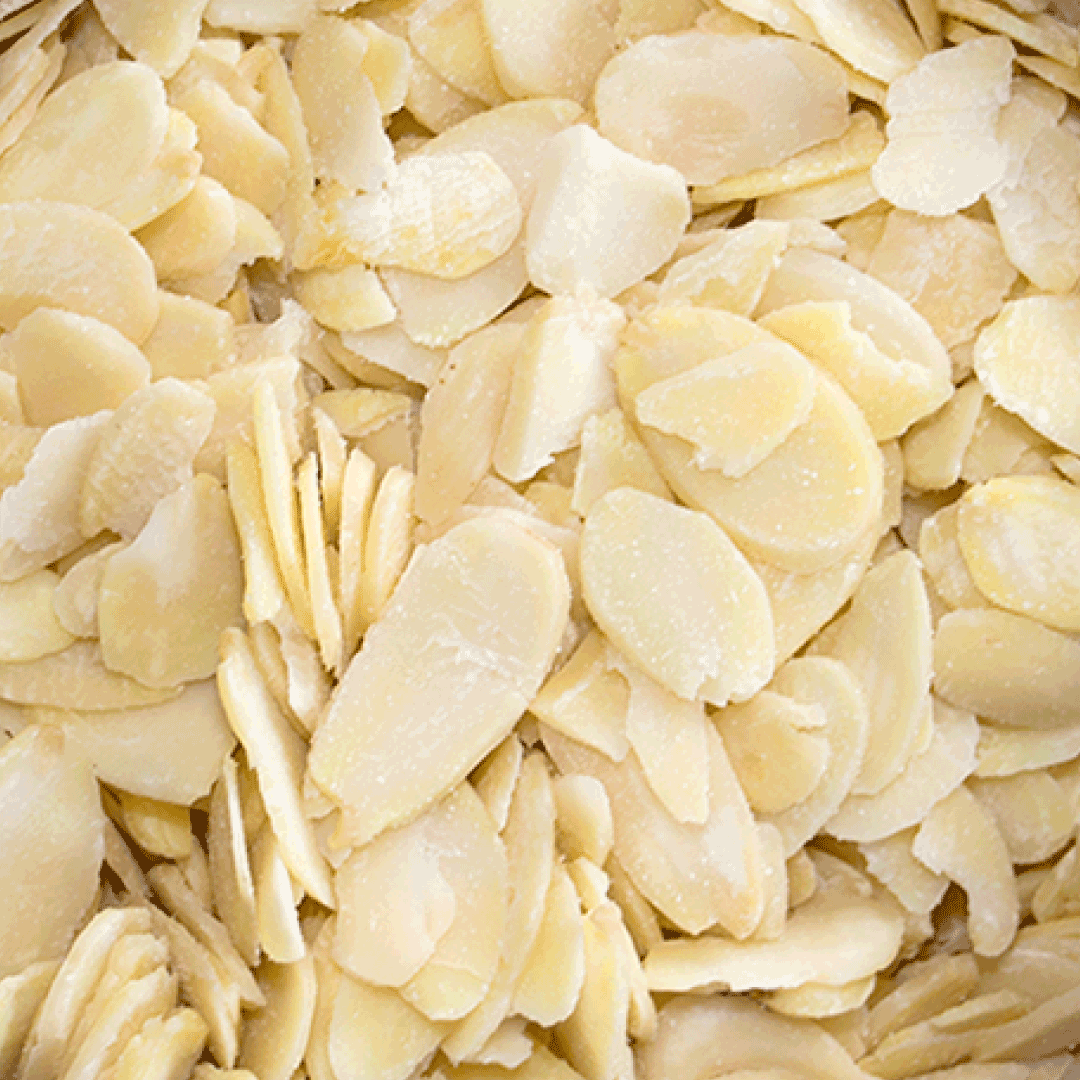 Close-up of sliced almonds