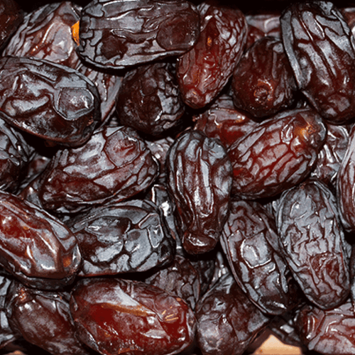 Close-up of dark brown raisins
