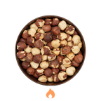 Bowl of Portuguese roasted hazelnuts.  