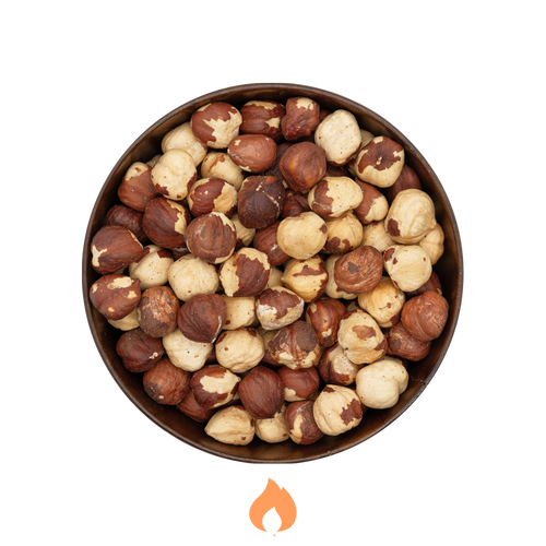 Bowl of Portuguese roasted hazelnuts.  