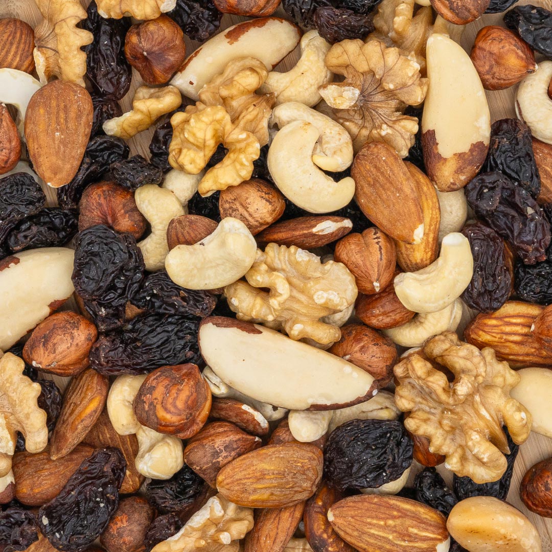 T*MIX DELUXE • hazelnuts, almonds, cashews, walnuts, brazil nuts, raisins.