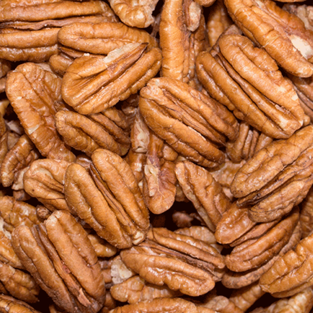 Close-up of a pile of pecans
