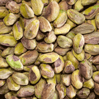 Close-up of pistachios with a focus on texture and color.