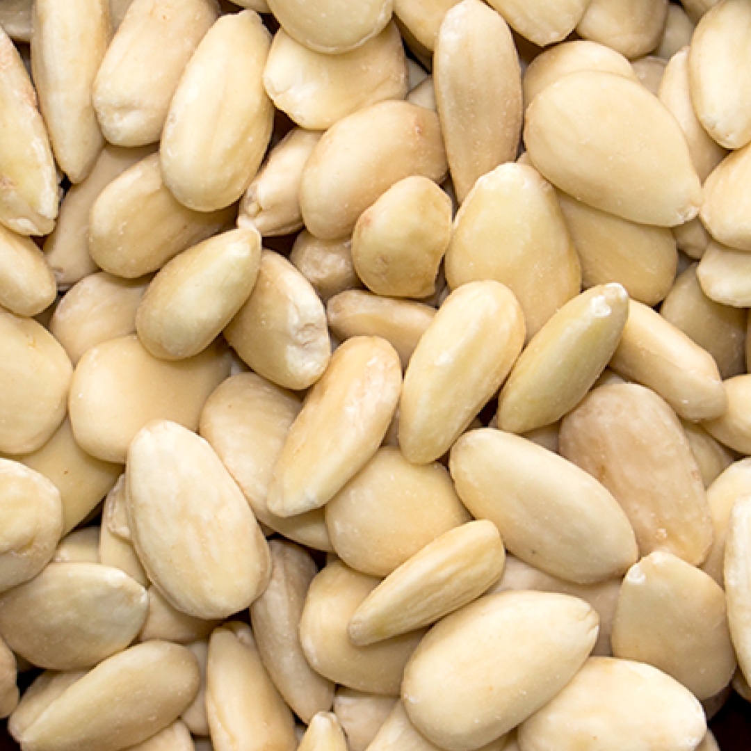 ALMOND • skinless raw kernels. no additives.