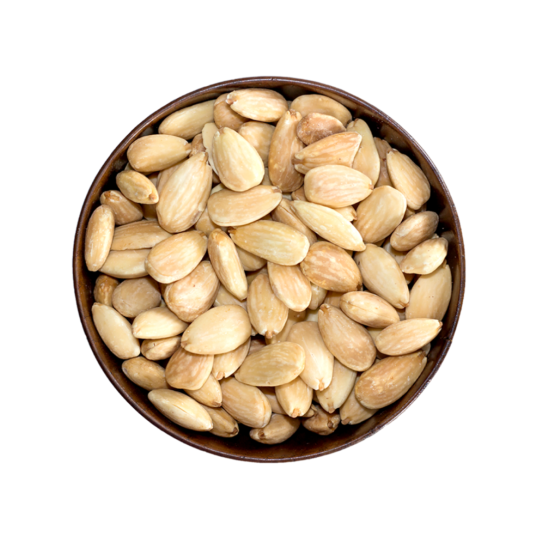 ALMOND • skinless roasted kernels. no additives.