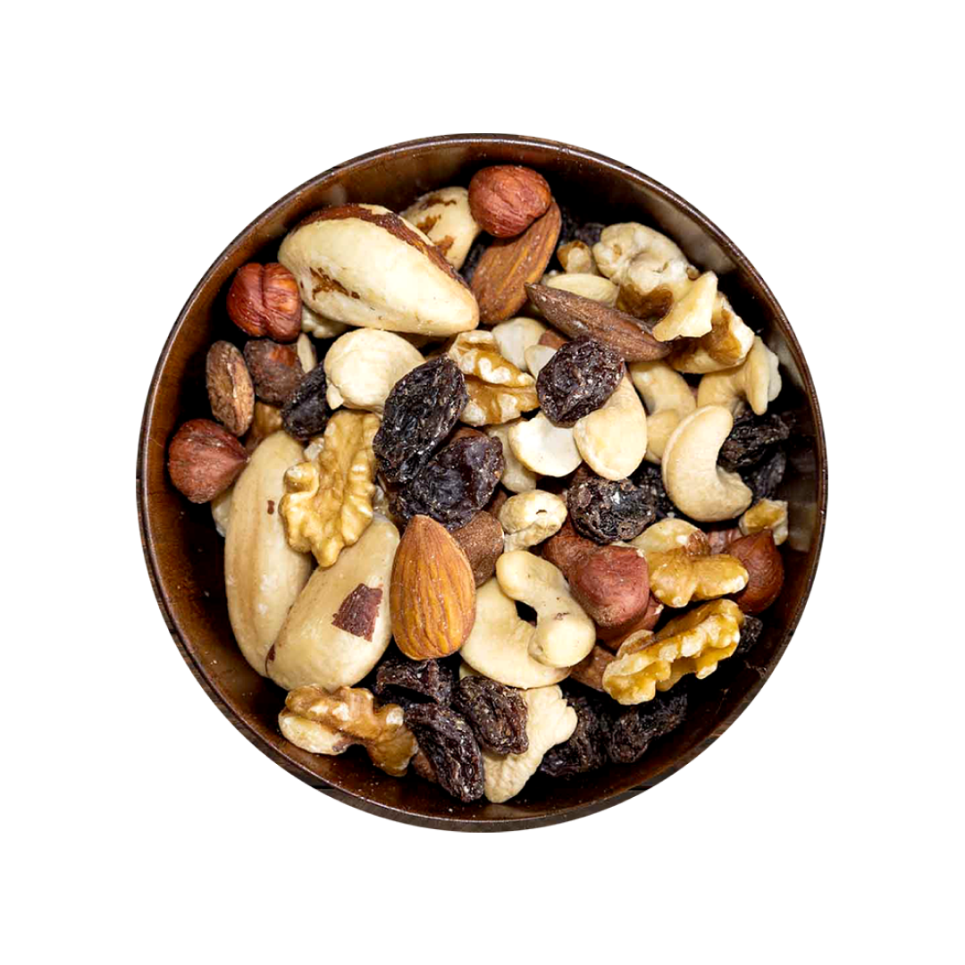 T*MIX DELUXE • hazelnuts, almonds, cashews, walnut, brazil nuts, raisins.